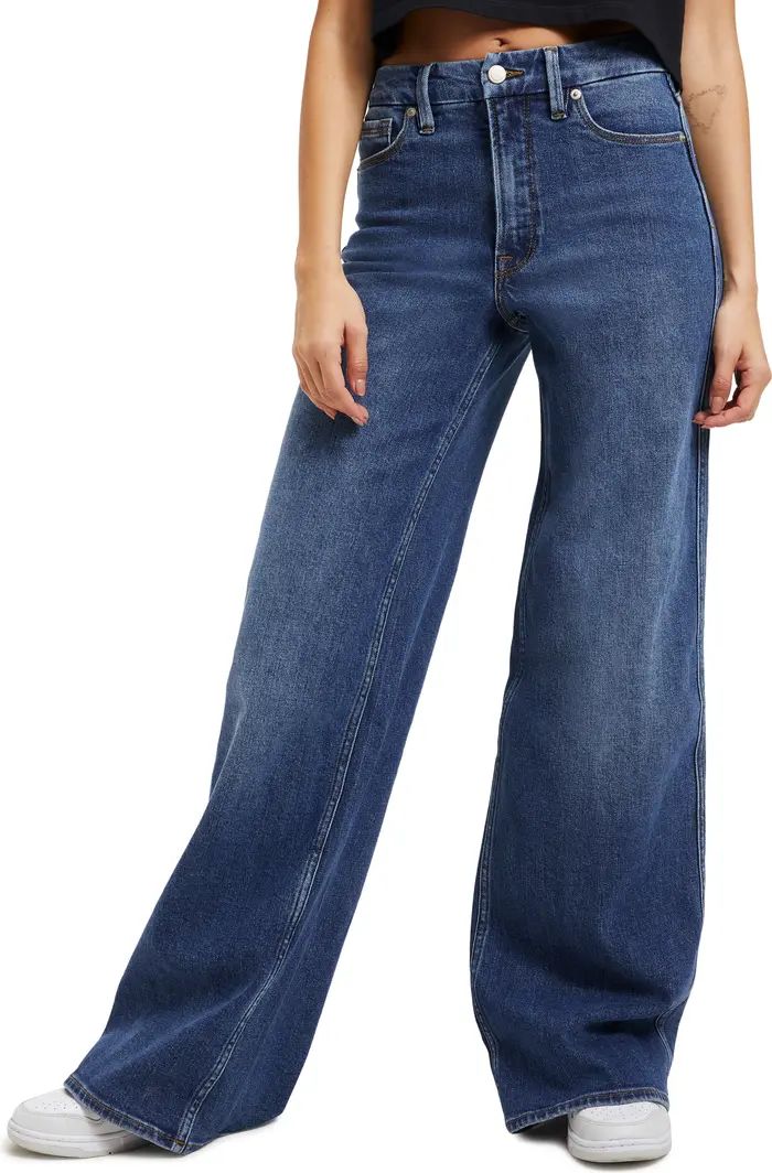 Good Stacked High Waist Wide Leg Jeans | Nordstrom