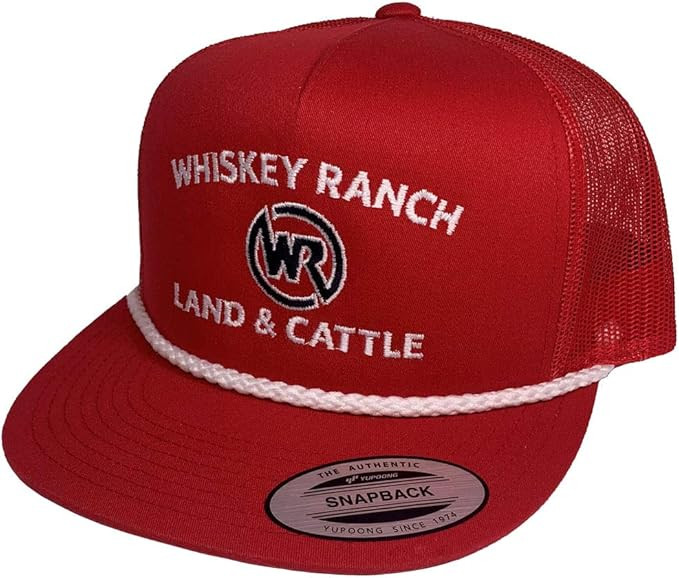 WHISKEY BENT HAT CO. Whiskey Ranch Land & Cattle, Mesh Snapback Trucker Hats | Amazon (US)
