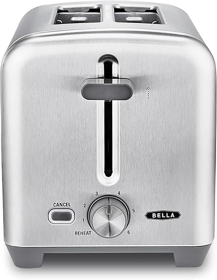 BELLA 2 Slice Toaster, Quick & Even Results Every Time, Wide Slots Fit Any Size Bread Like Bagels... | Amazon (US)