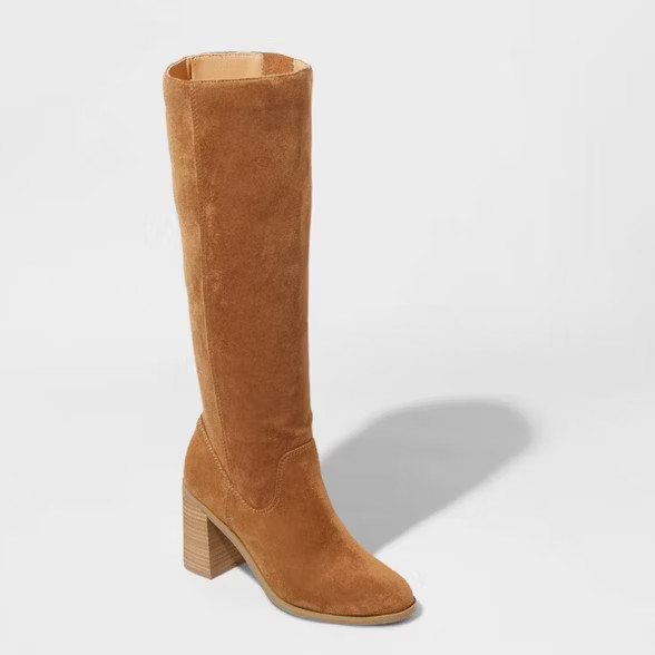 Women's Antonia Microsuede Heeled Riding Boots - Universal Thread™ | Target