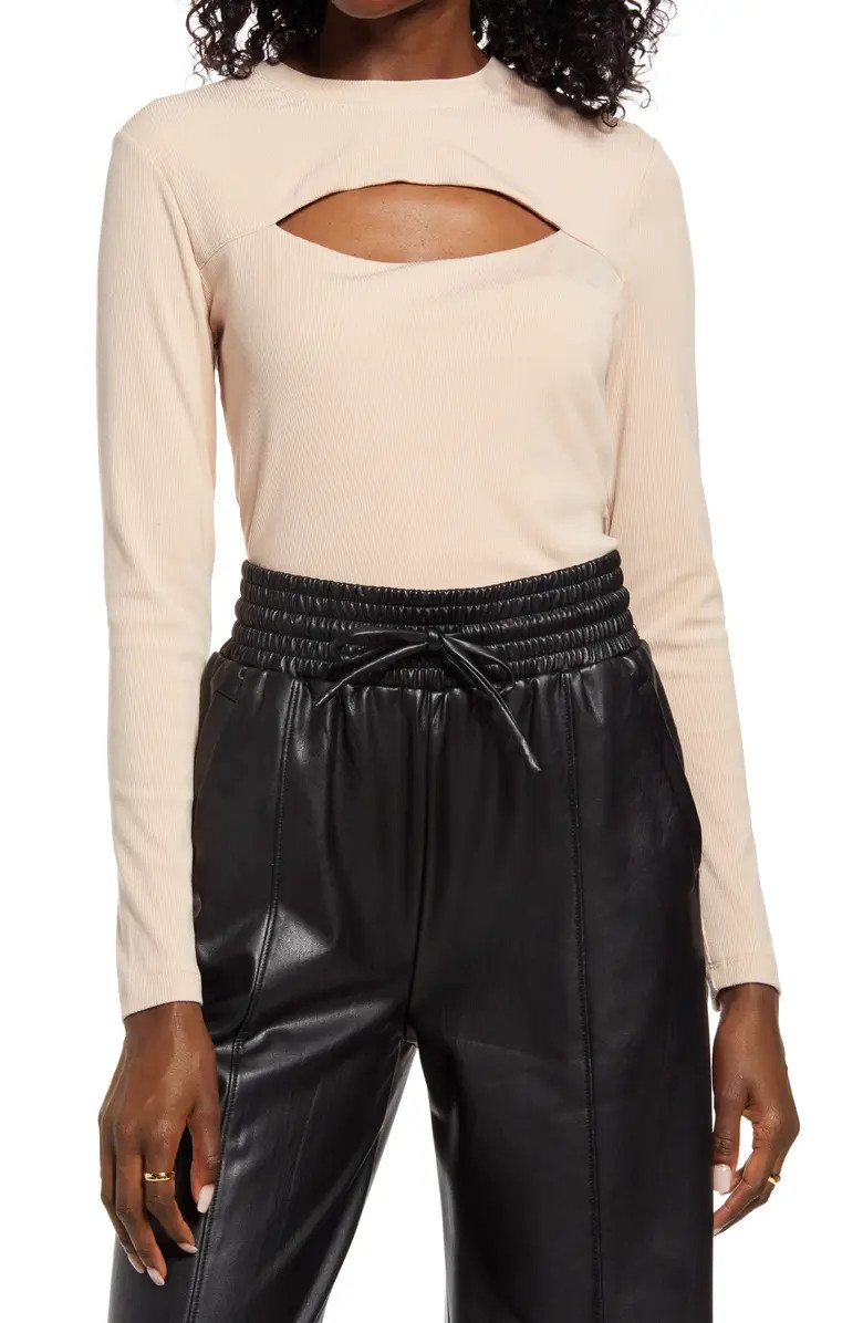 Cutout Long Sleeve T-Shirt | Nordstrom