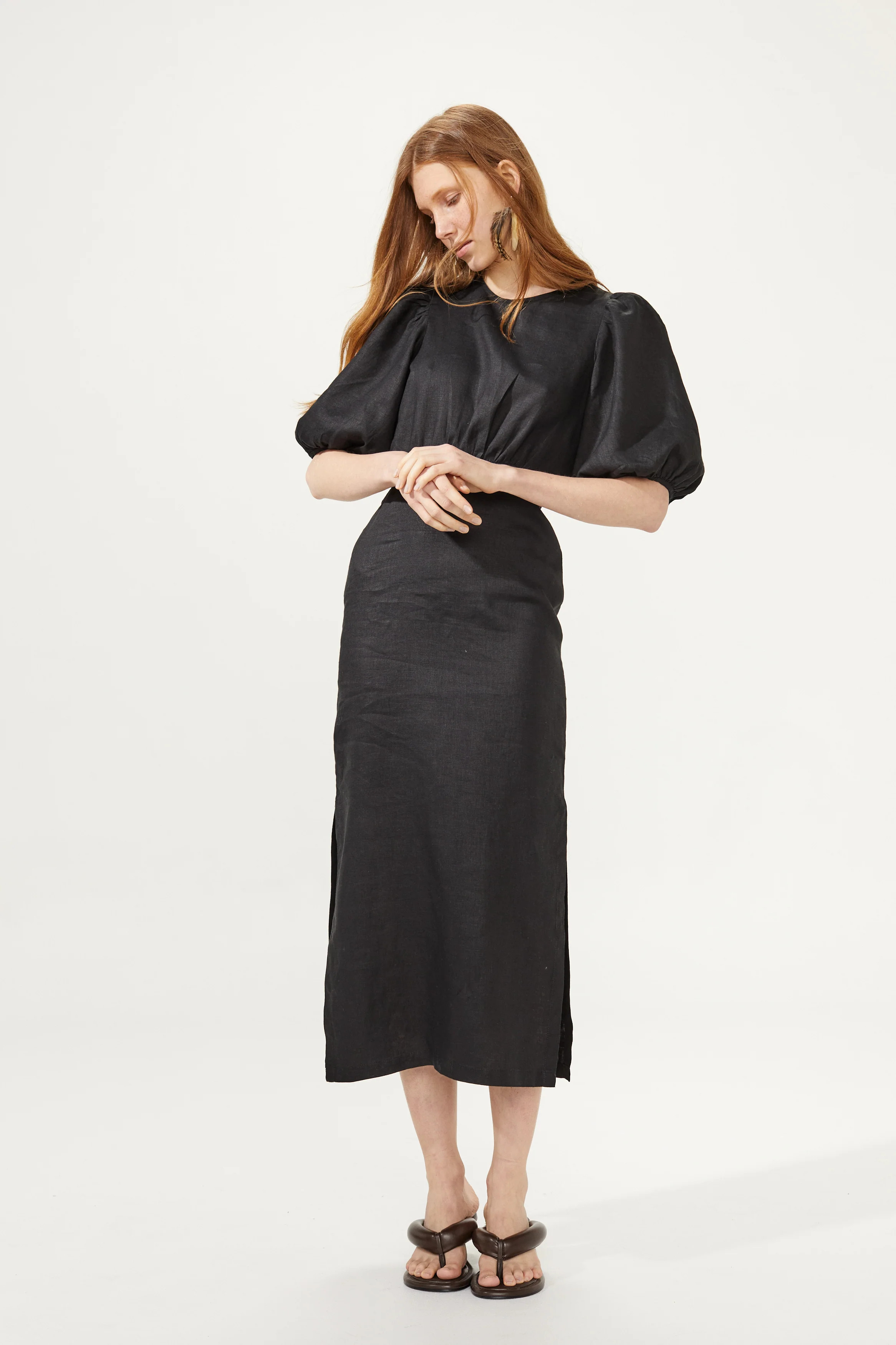 Ios Linen Dress - Black | Lanhtropy