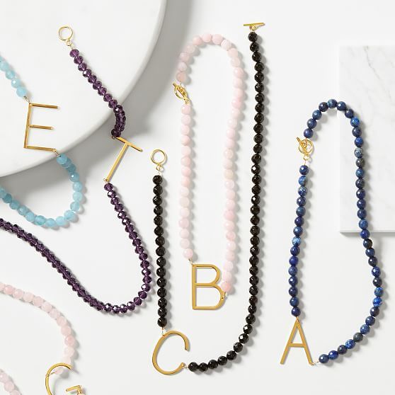 Gemstone Initial Necklace | Mark and Graham