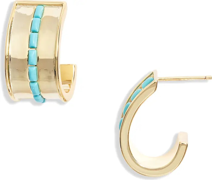 Short & Suite Cuffing SZN Stone Hoop Earrings | Nordstrom | Nordstrom