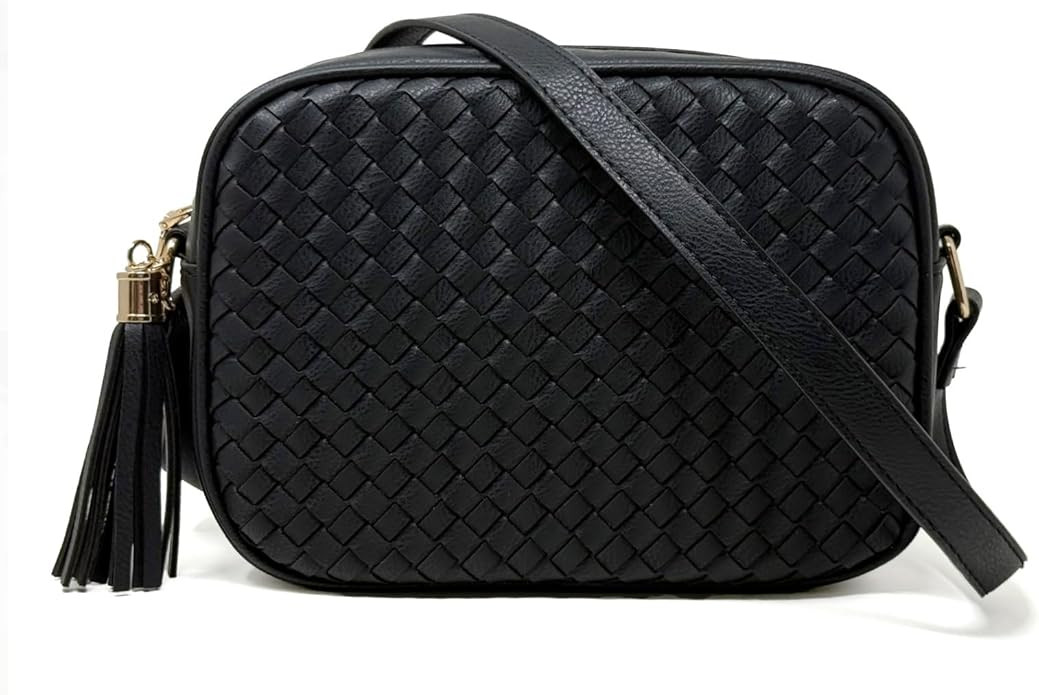 AFKOMST Woven Crossbody Bags for Women Small Fall Cross Body Purse and Boho Handbags with Tassels... | Amazon (US)