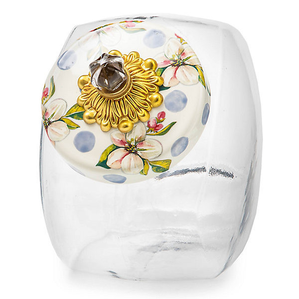 MacKenzie-Childs Sweets Jar with Wildflowers Lid in Blue | MacKenzie-Childs