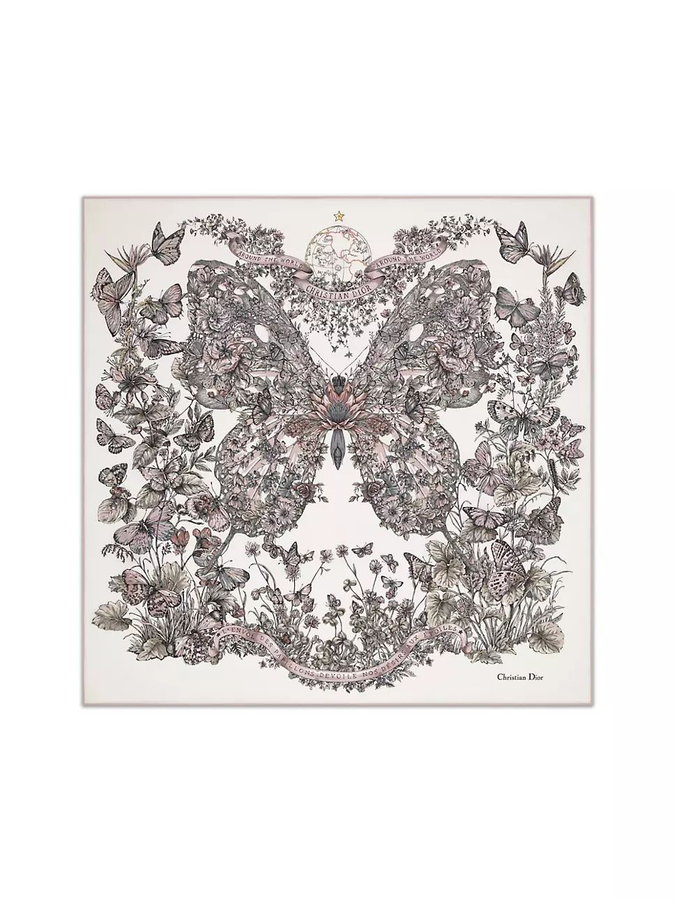 Butterfly Around the World 90 Square Scarf | Saks Fifth Avenue