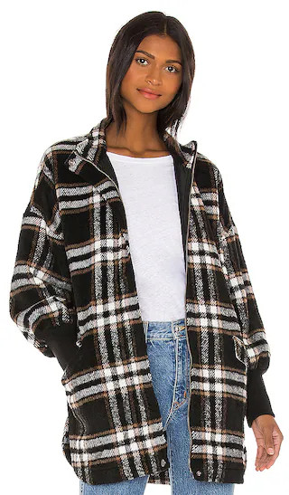 Plaid Times Coat in Black | Revolve Clothing (Global)