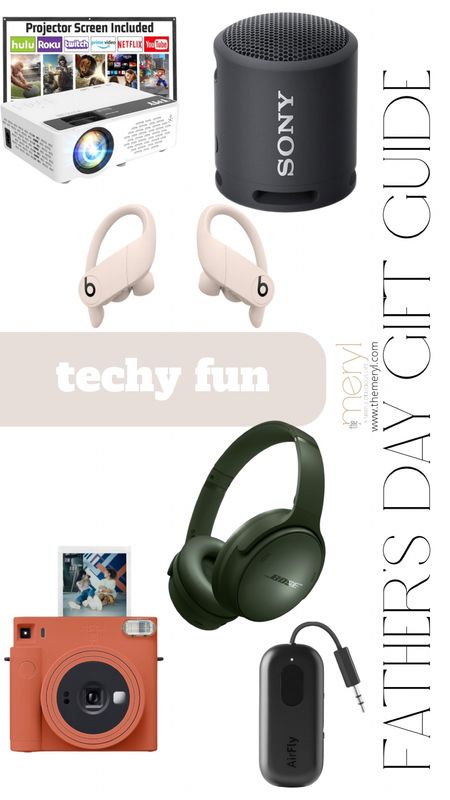 Father’s Day gift ideas for the dad who likes a little tech with his fun 
Projector Beats Earbuds Bose Headphones Instant Camera Bluetooth Speaker AirFly

#LTKTravel #LTKMens #LTKGiftGuide