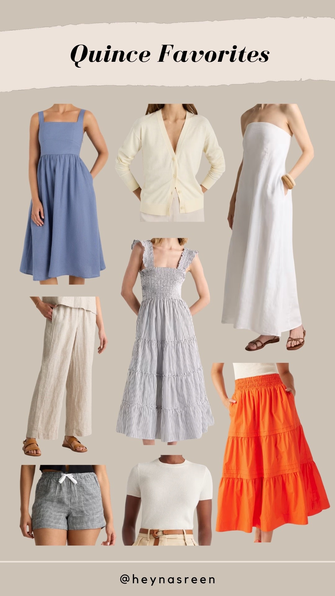 My current Quince favorites! These are summer wardrobe staples @Quince