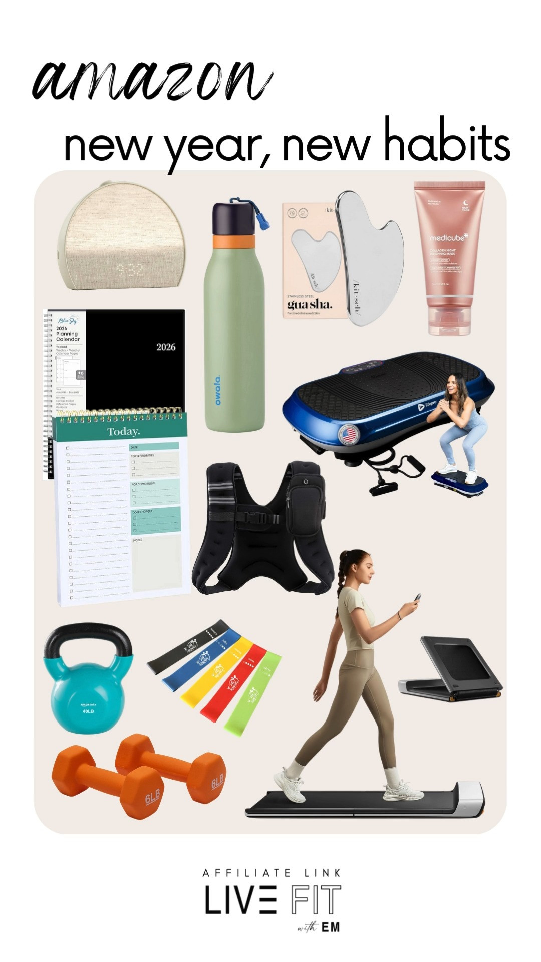 Start your year off right with these fitness and planning essentials! From a stylish planner to a vibration plate, these picks are perfect for setting new goals and staying active. Dive into our list for the best in organization and fitness gear. #NewYearNewHabits #FitnessGoals #PlanningTools #HealthyLiving #WorkoutGear #NewYearNewMe
																			 

 #LTKfitnessgoals #LTKActive #LTKHome