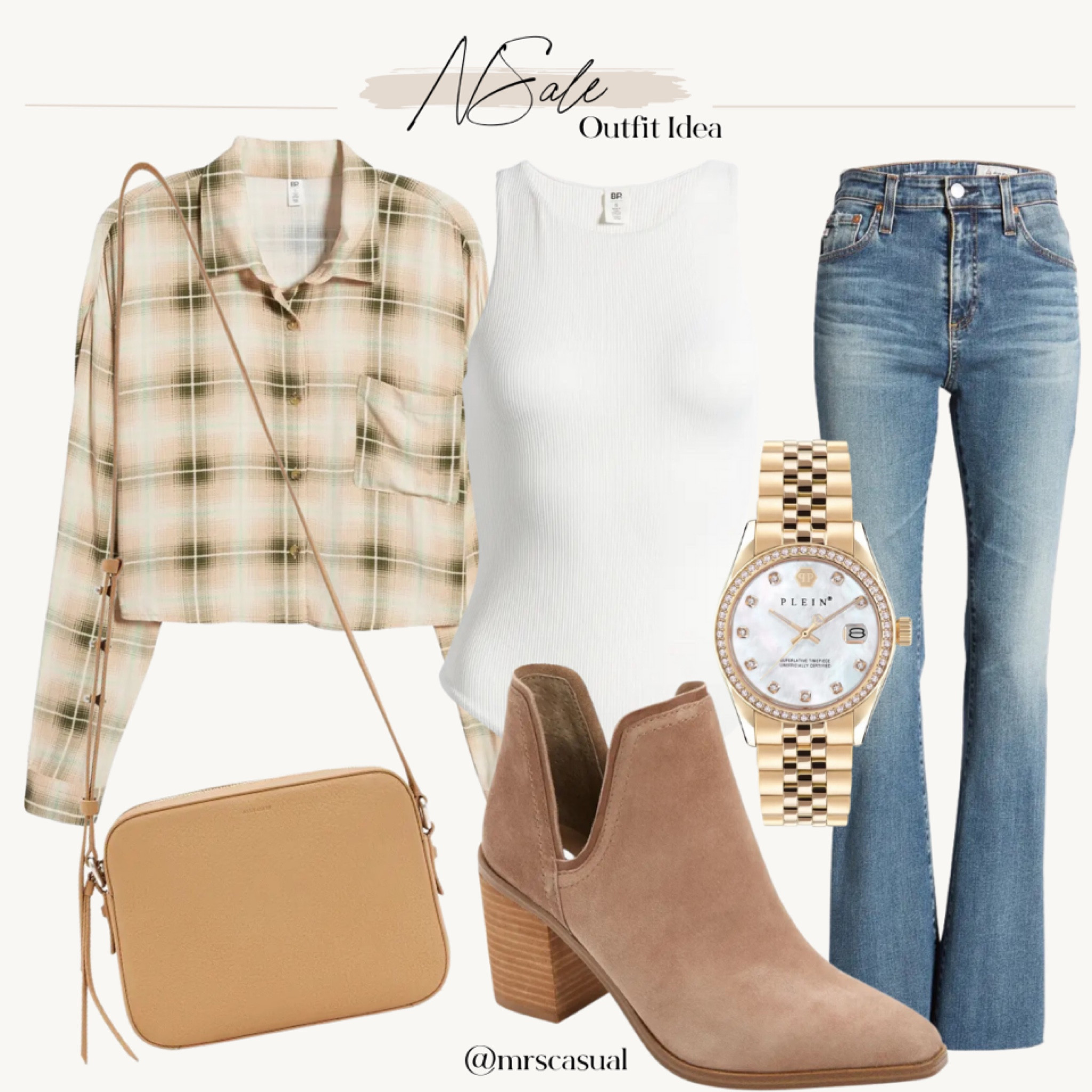 Nsale Fall plaid outfit idea. Love these flare jeans  

#LTKsalealert #LTKFind #LTKxNSale