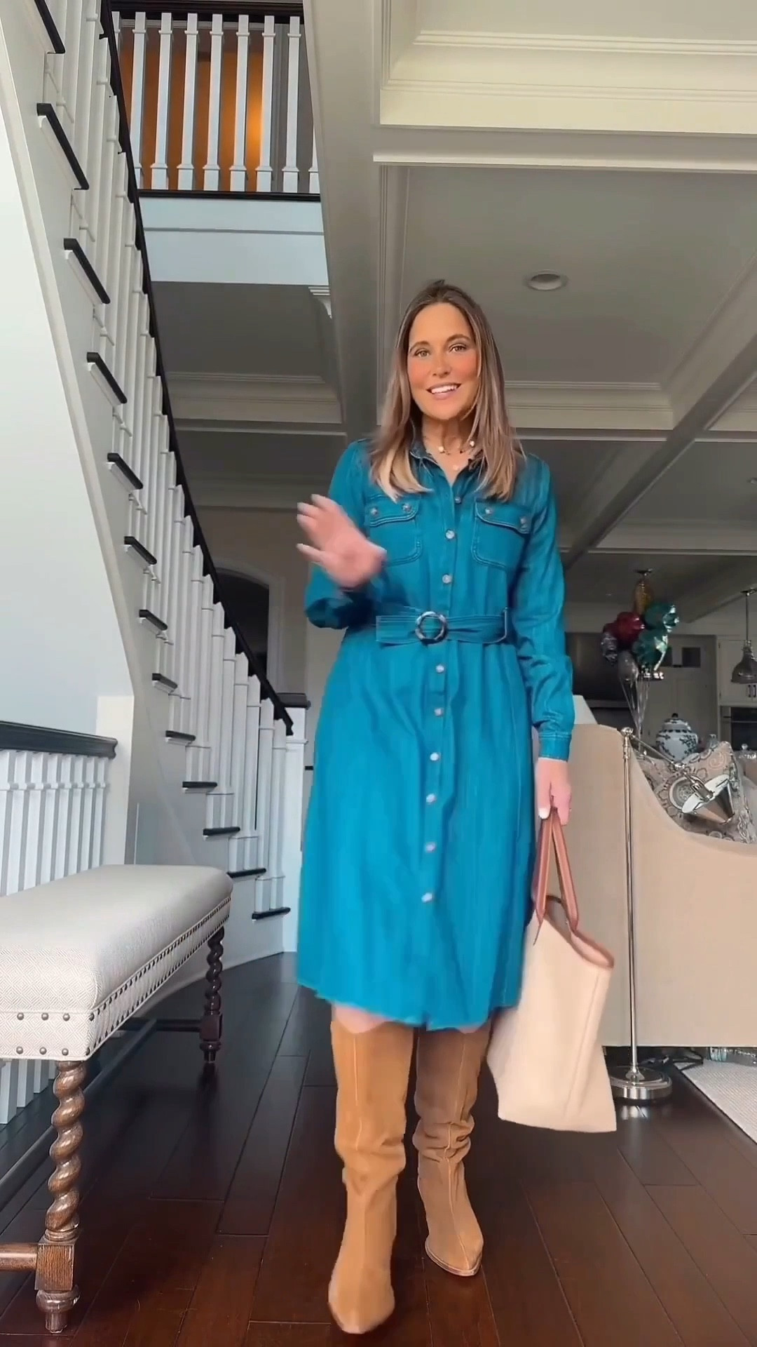 We love this denim dress from Sezanne. It is a little pricey but we tagged a ton of other affordable options below. Pair the look with tall boots and your favorite bag! 

#LTKSeasonal #LTKMidsize #LTKOver40