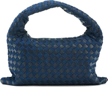 Small Hop Intrecciato Leather & Denim Hobo Bag | Nordstrom