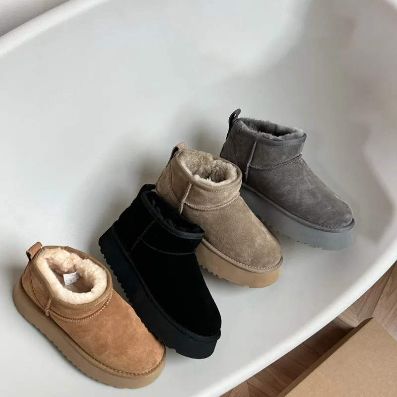 Ultra Mini Platform Boot Designer Woman Winter Ankle Australia Snow Boots Thick Bottom Real Leath... | DHGate