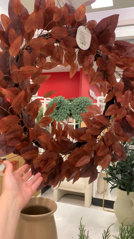 Gorgeous fall leaf wreath in a beautiful burgundy shade is new at Target! 

If you're not a fan of rich fall tones, there is also a leaf wreath muted rust shade, that is a beautiful brownish shade. 
Click on my ltk shop, and scroll a few posts back to see it! 🍂🥰

Online it is showing sold out but you might be able to order online and do store pick up. 

• Fall Decor • New at Target • Fall Wreath • Fall Porch Decor 
Under $50 find • Fall Door Decor 

#LTKhome #LTKunder50 #LTKFind