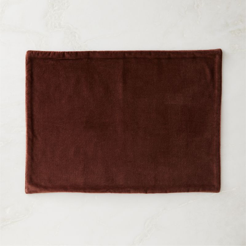 Modern Maroon Red Velvet Placemat | CB2 | CB2