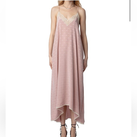Zadig & Voltaire Risty wings silk jacquard dress 100% silk primrose | Poshmark