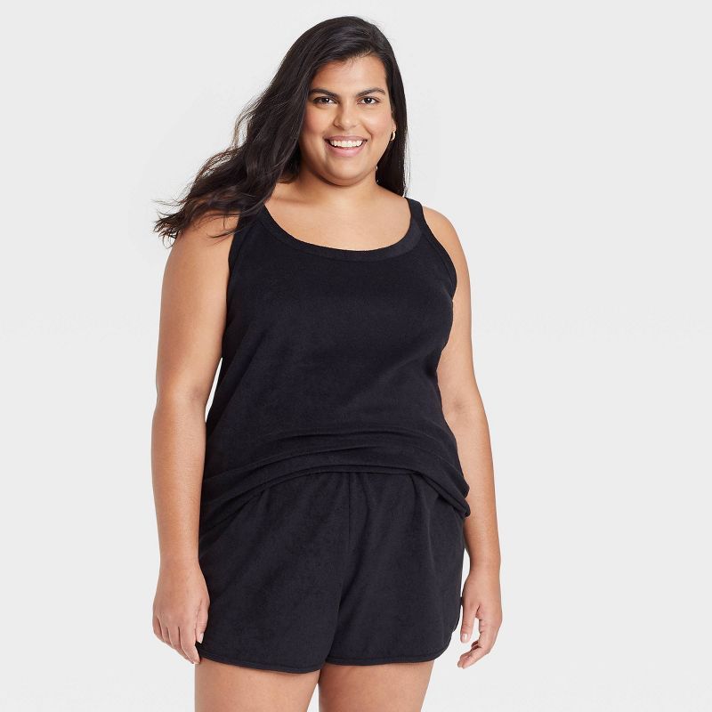 Women's Plus Size Loop Terry Tank - Ava & Viv™ | Target