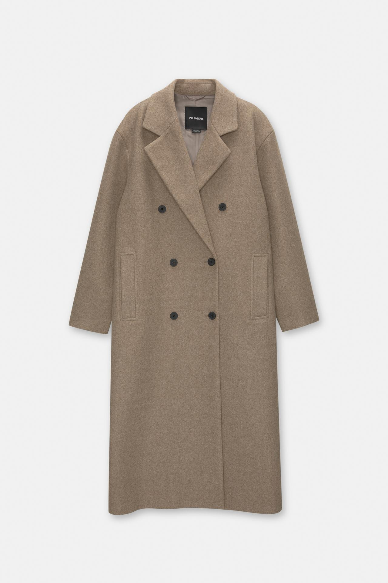 Long felt texture coat | PULL and BEAR UK