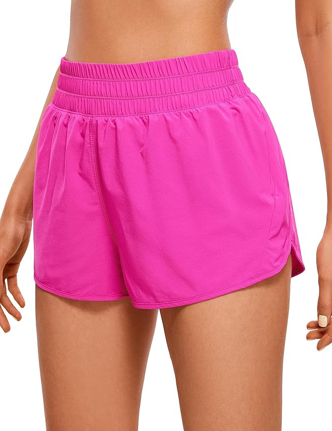 CRZ YOGA High Waisted Running Shorts for Women, 2.5'' Quick Dry Liner Track Gym Athletic Workout ... | Amazon (US)