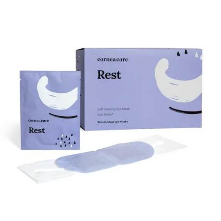 CorneaCare Rest: Self-Heating Warm Compress Eye Mask, 30 Count | Walmart (US)