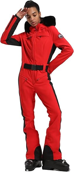 GSOU SNOW Women's Snowsuit One Piece Ski Suit Jumpsuits Waterproof Ski Onesies Snowboardsuit Insu... | Amazon (US)