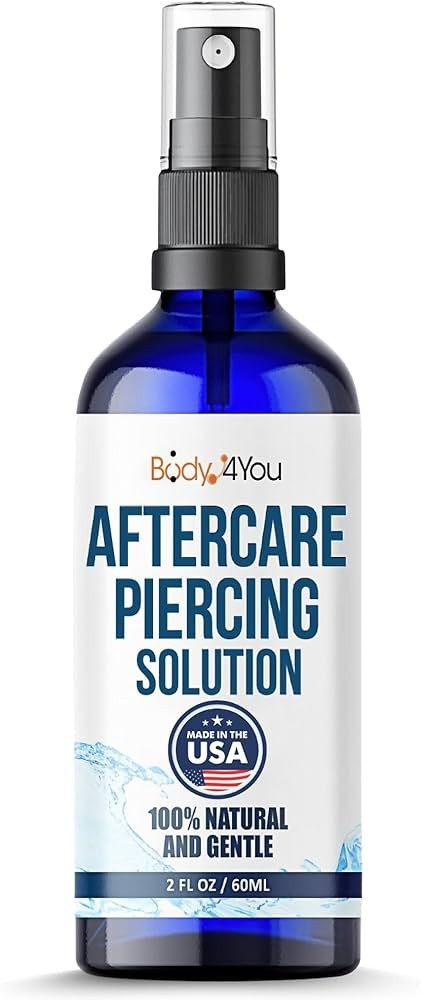 BodyJ4You Piercing Aftercare Spray - Saline Solution Natural Keloid Bump Removal - Ear Piercing C... | Amazon (US)