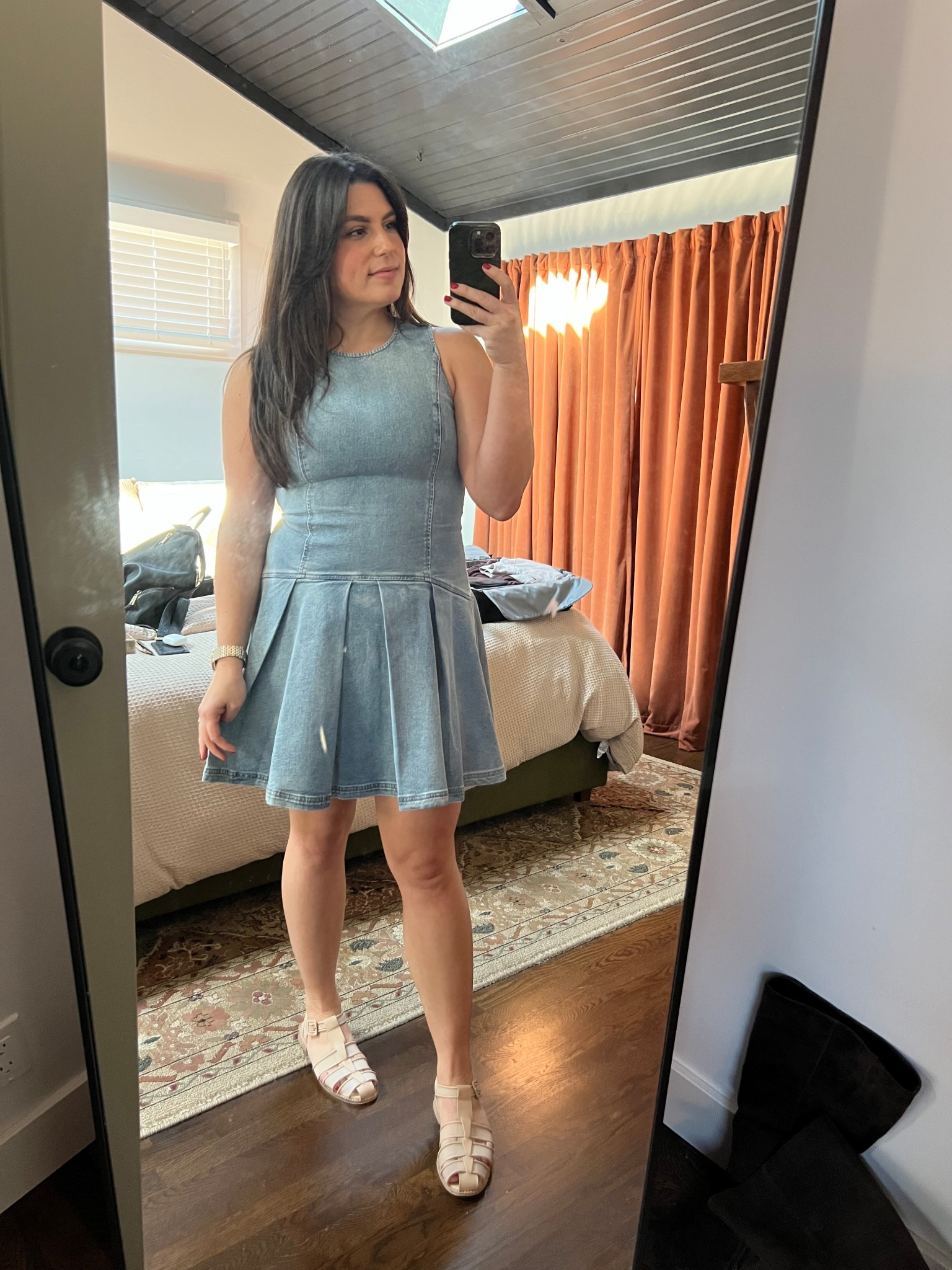 Finally not wearing leggings. 
@Alice + Olivia 

#LTKootd #LTKTravel