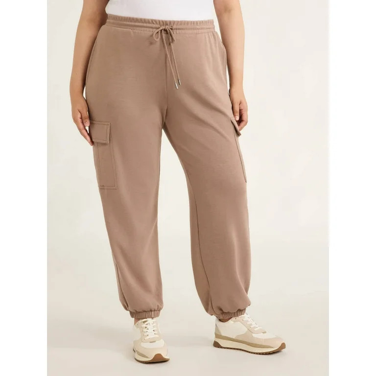 Scoop Women’s and Women's Plus Ultimate ScubaKnit Cargo Joggers, Sizes XS-4X | Walmart (US)