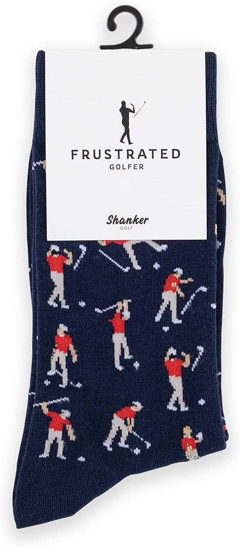 Shanker Golf Socks - Funny Angry Golfer Socks - Funny Golf Gift for Men - 1 Pair per Pack - Size ... | Amazon (US)
