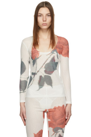 White Rose Long Sleeve T-Shirt | SSENSE