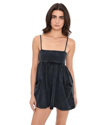 Free People Women's Hot Shot Strappy Romper Black X-Large | Amazon (US)