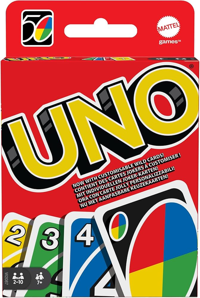 UNO - Classic Colour & Number Matching Card Game - 112 Cards - Customizable & Erasable Wild - Spe... | Amazon (US)