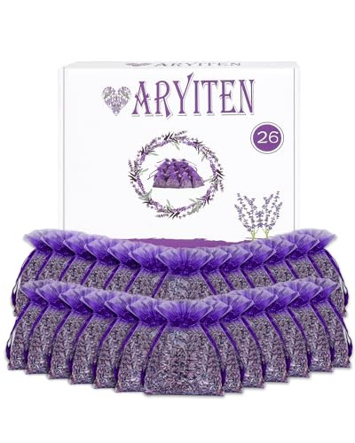 26 Pack French Lavender Sachet Bags, 100% Natural French Dried Lavender Sachets for Drawers and Closets, Strong Smell Fragrance Fresh Scents Home | Amazon (US)