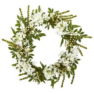 24'' White Mixed Floral Wreath | Michaels Stores