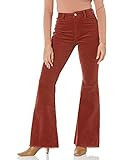YMI Womens Flare Jeans Chloe 1 Button Tube Corduroy, REDWO, 9 | Amazon (US)