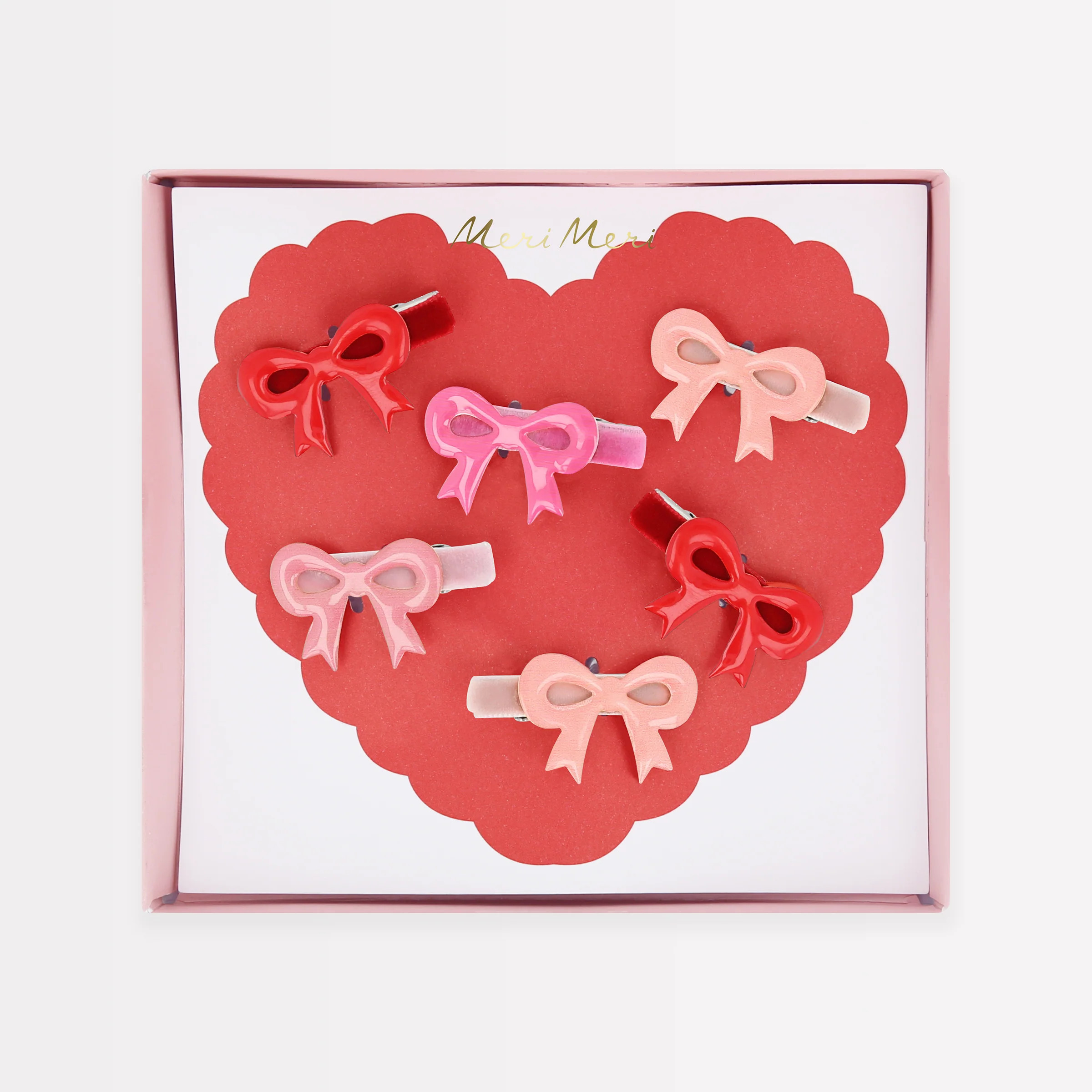 Valentine's Red Hair Clips | Meri Meri