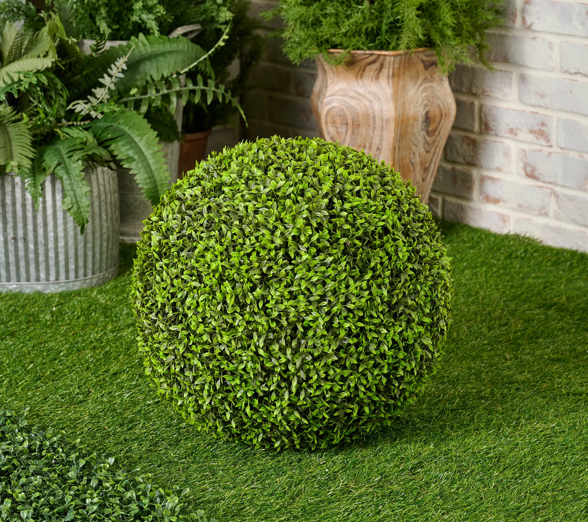 Wicker Park Indoor/Outdoor Oversized Faux Floral Sphere | QVC