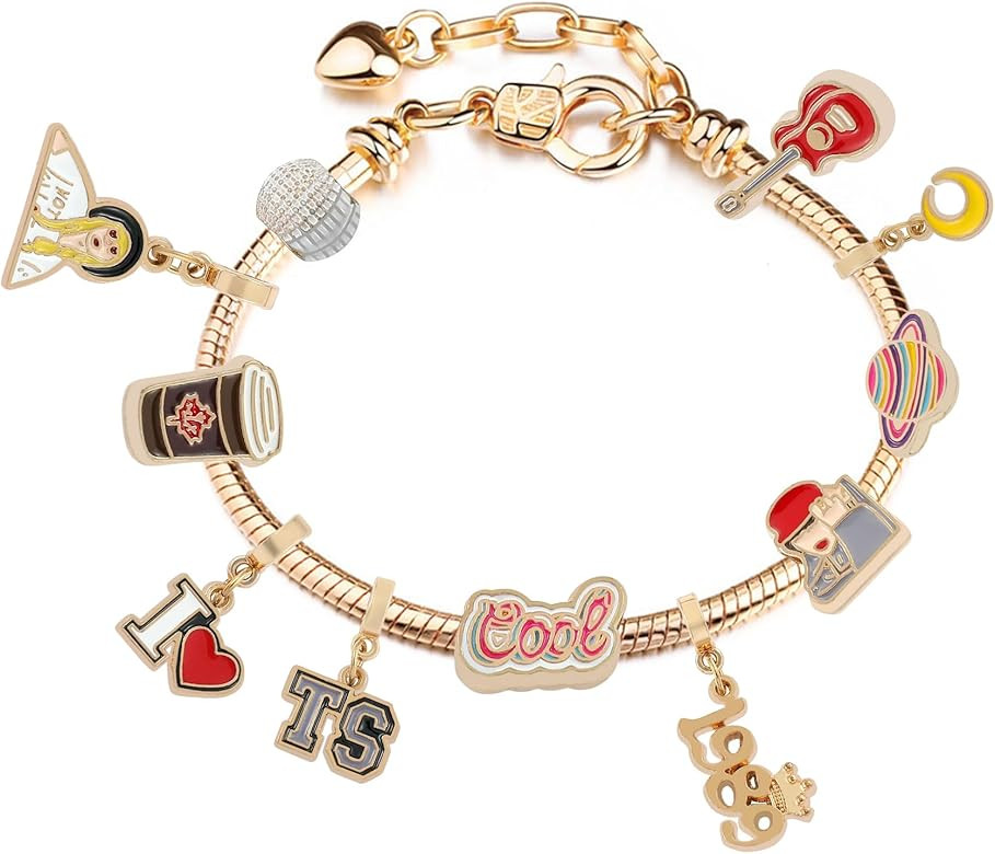ZYIJUNY Taylor 1989 Album Charm Bead Bracelet for Eras Music Singer Fans Friendship Bracelets Gif... | Amazon (US)
