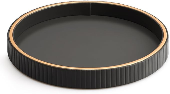 SANZIE Leather Desktop Storage Organizer Premium Serving Tray for Sundries, Cosmetics, Phone, Wal... | Amazon (US)