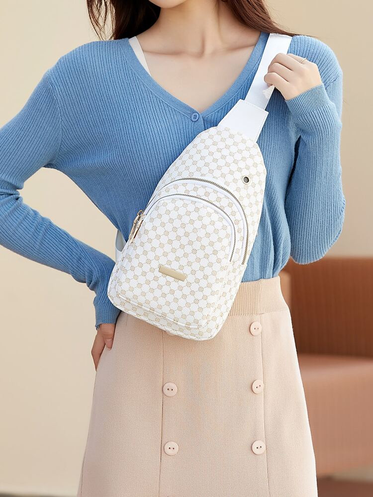 Mini Geometric Graphic Sling Bag | SHEIN