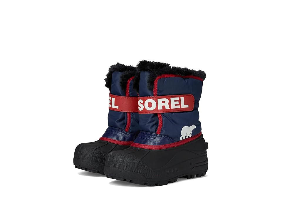 SOREL Kids Childrens Snow Commander (Toddler/Little Kid) Kids Shoes Nocturnal/Sail Red : 9 Toddler M, Synthetic | Zappos