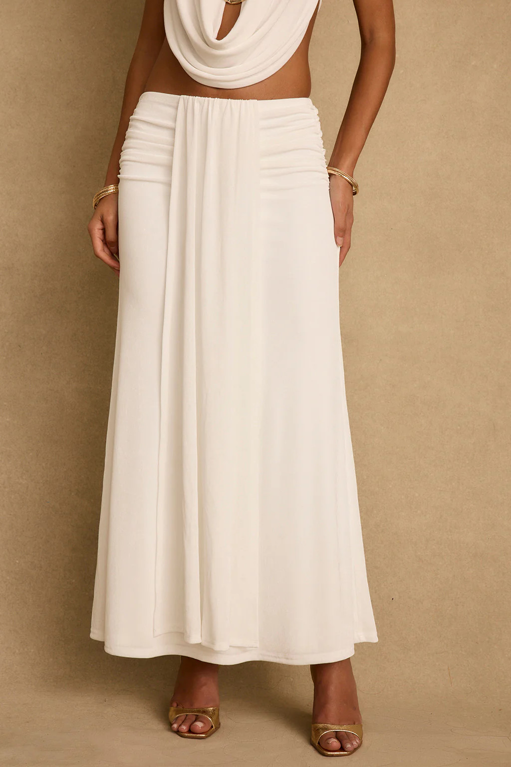 Emmeline White Maxi Skirt | 12th Tribe | 12th Tribe