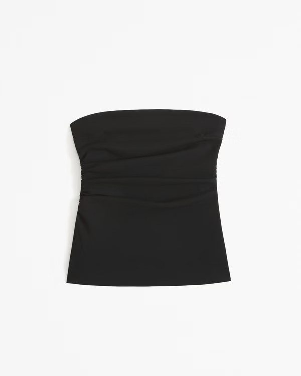 Women's Strapless Ruched Crepe Top | Women's Clearance | Abercrombie.com | Abercrombie & Fitch (US)