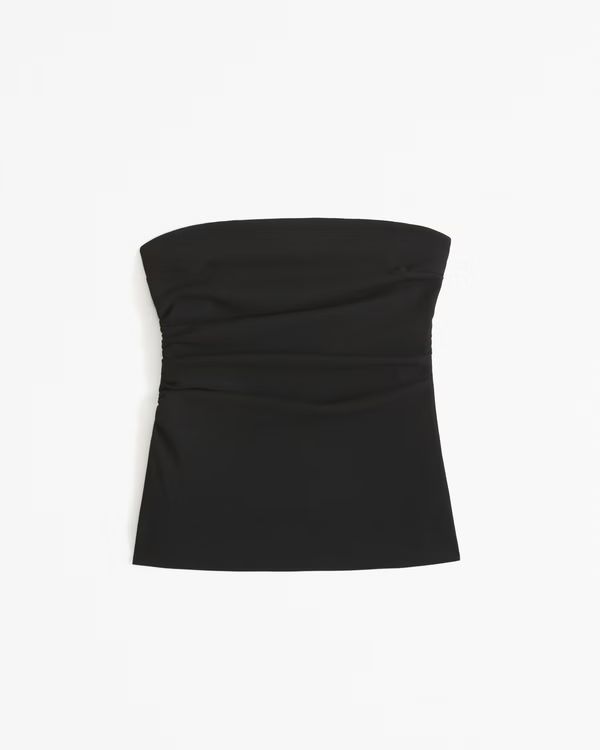 Women's Strapless Ruched Crepe Top | Women's Tops | Abercrombie.com | Abercrombie & Fitch (US)