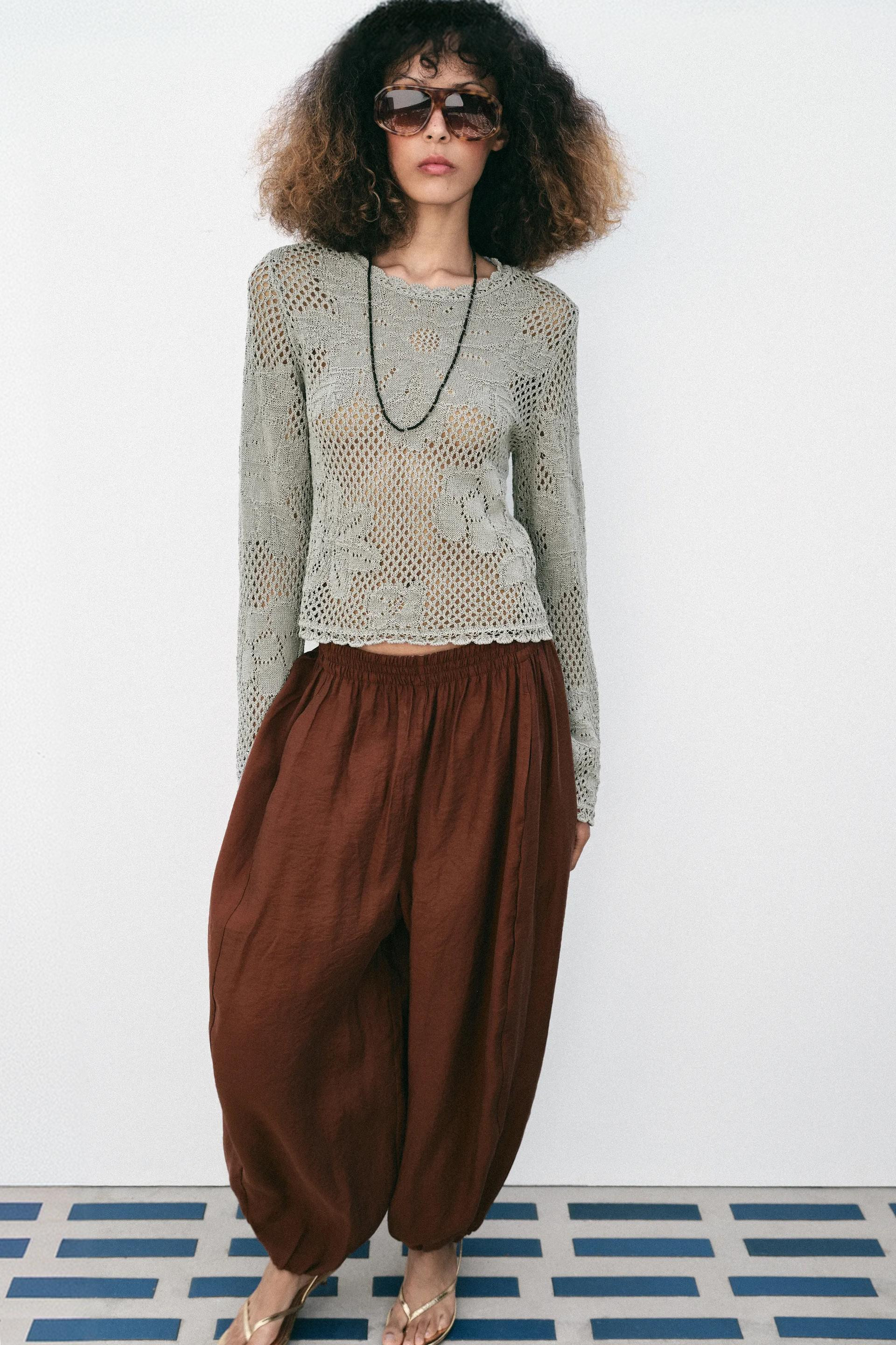 VOLUMINOUS BLOOMER PANTS | Zara US