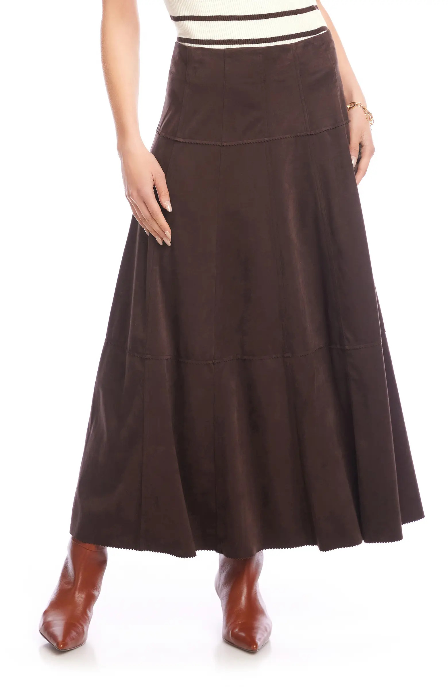 Faux Suede A-Line Maxi Skirt | Nordstrom