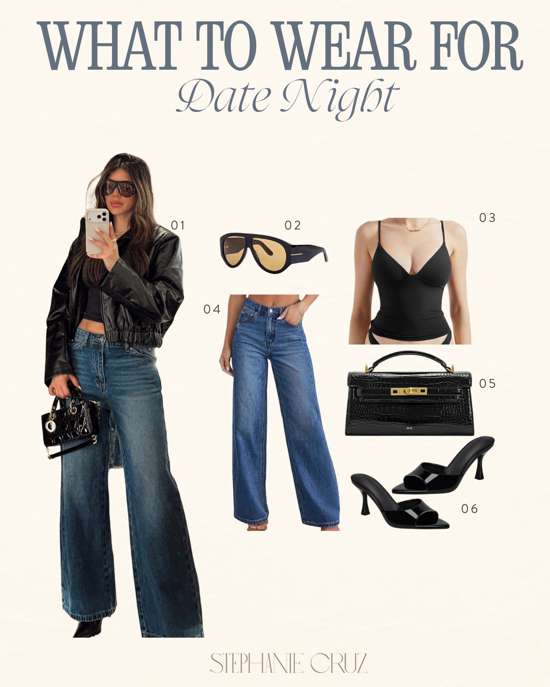 What to wear for date night 🖤
Sleek layers, flattering denim, and classic accessories for an effortlessly cool evening look. 

 #LTKValentine #LTKgrwm #LTKootd