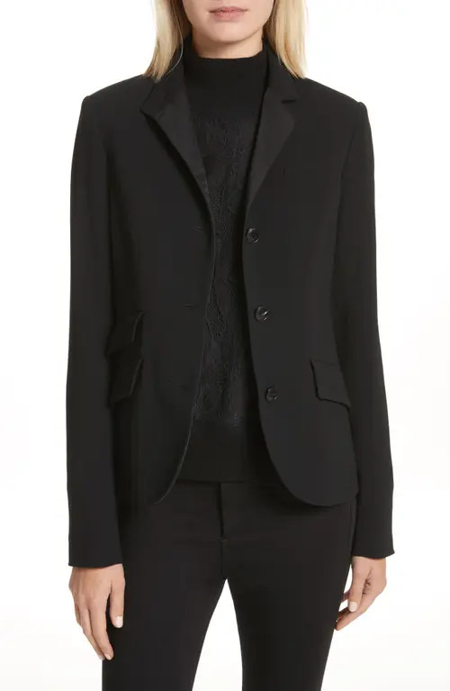 rag & bone Slade Wool Blazer in Black at Nordstrom, Size 10 | Nordstrom